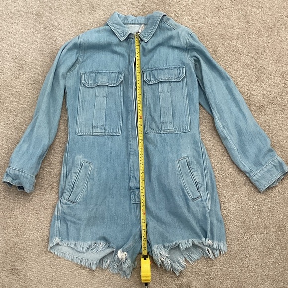Free People Light Blue Jean Jacket small - Picture 4 of 6